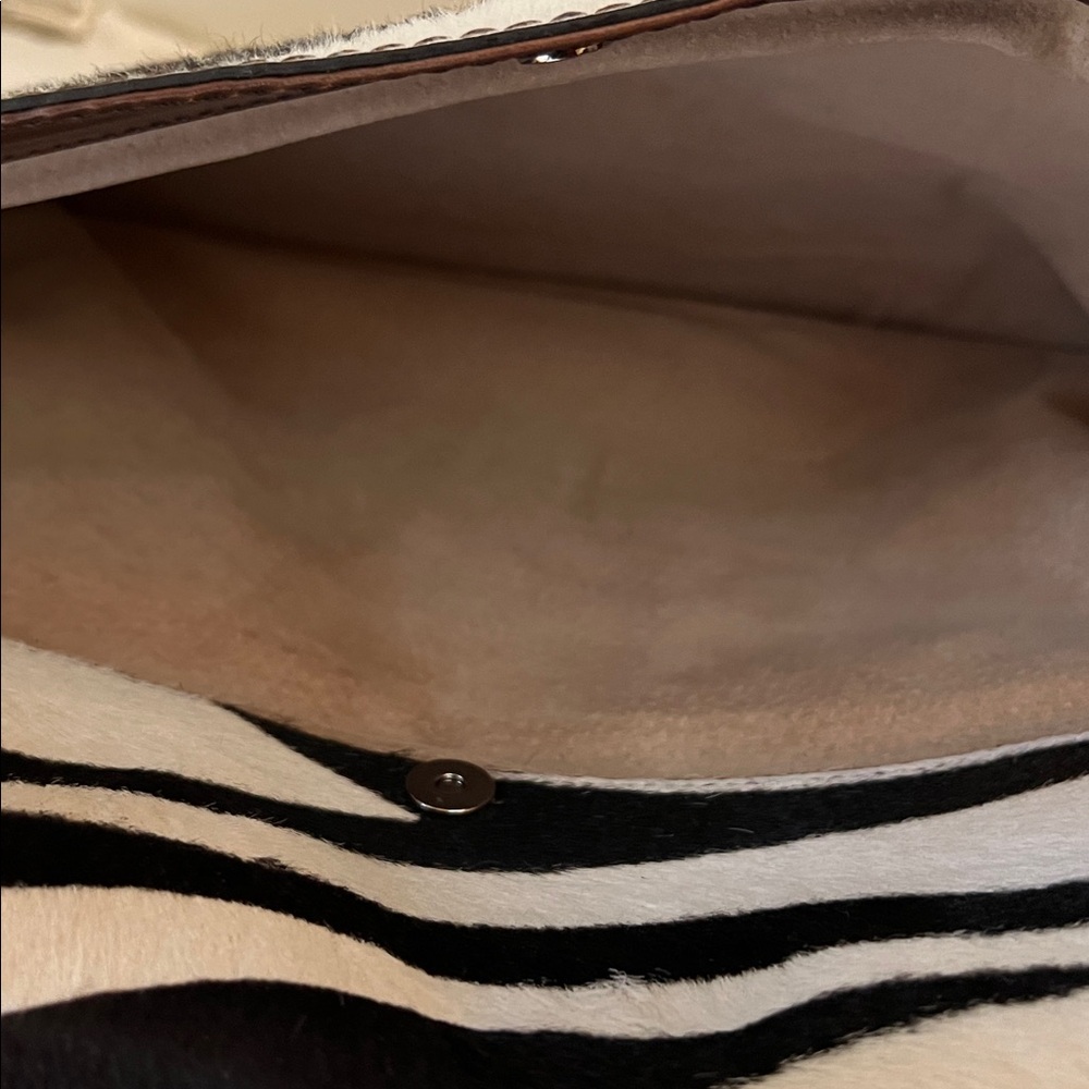 NEW PRADA Zebra print studded calf leather bag - Picture 12 of 12